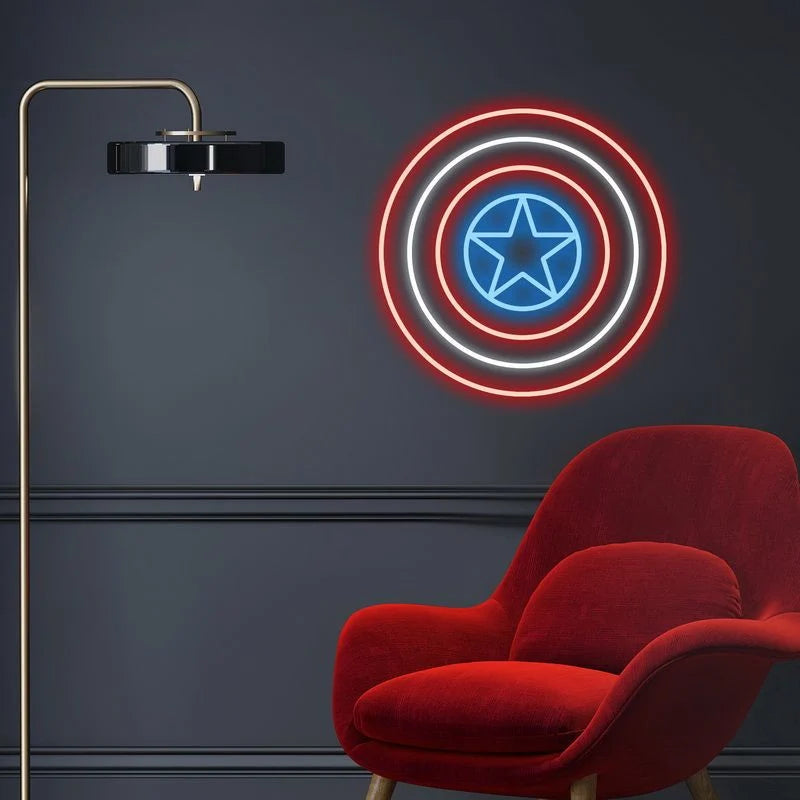 Captain America Scut Neon LED